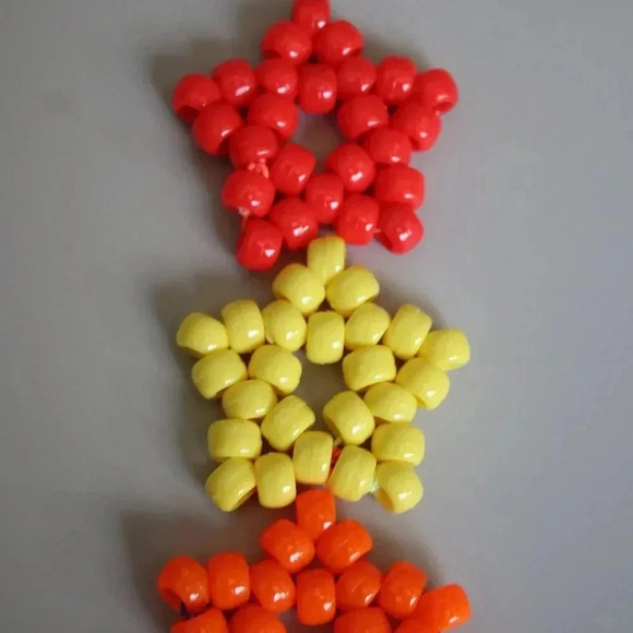 Set of six rainbow kandi stars - Picture 2 of 4